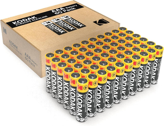 AAA Batteries 60 Pack - with 10 Years Shelf Life Long Lasting Alkaline Batteries AAA Size Pack, 1.5V Mignon LR03 MN1500 AM3 Triple a Batteries, Leak Proof AAA Battery Pack…